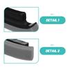LIFKOME Ergonomic Curved Beard Cleaning Sponge Brushes, Black, 2-Piece Set view 3
