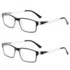 Xrbin 2-Pair Full-Rim Glasses for Men and Women with Myopia, Classic Distance Glasses, Black, -2.00 Diopters view 1