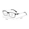 Xrbin 2-Pair Full-Rim Glasses for Men and Women with Myopia, Classic Distance Glasses, Black, -2.00 Diopters view 3