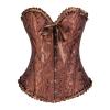 Women's Full-Bust Gothic Corset Top with Floral Print view 3