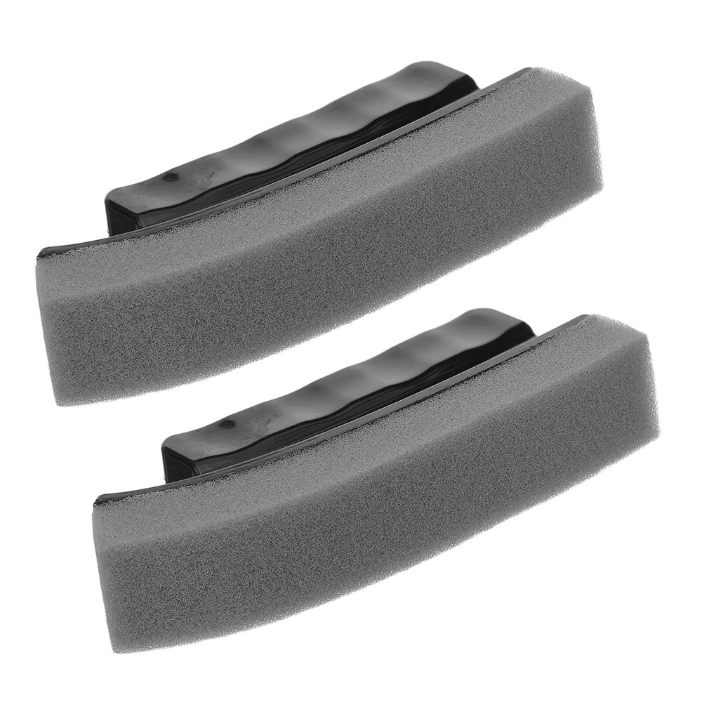 2-Piece Curved Beard Cleaning Brushes, Plastic and Sponge, Black