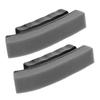 2-Piece Curved Beard Cleaning Brushes, Plastic and Sponge, Black view 1