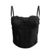 Women's Halloween Lace Corset Top with Adjustable Straps and Buckle view 3
