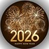 NEW YEAR Edible Fondant Cake Topper, 20 cm view 1