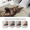 Spring German Shepherd Flannel Throw Blanket, 40 x 50.3 in, Aesthetic Floral Pattern view 3