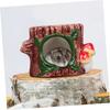 OIFAODAO 2-Piece Ceramic Hamster Nest, Tree Stump Hamster Playground and Hideout (A x 4 pcs) view 2