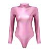 Women's Alien Costume - Metallic Space Bodysuit Top, Long Sleeve, Pink XXL view 3