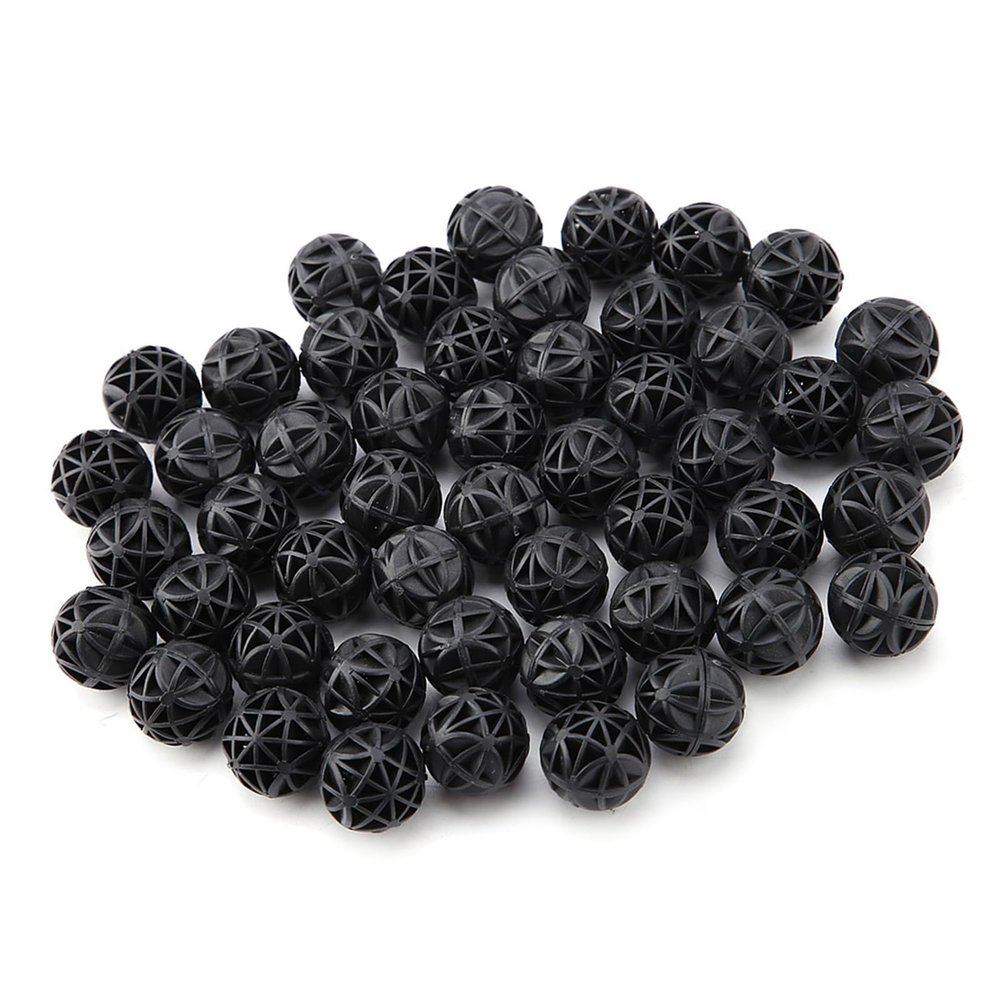 50 Pack 16mm Biopore Filter Media Balls with Cotton Padding