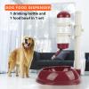 AlpenLife Basics Combination Dog Bowl and Food Dispenser for Pets, Cats, and Dogs, Brown view 2