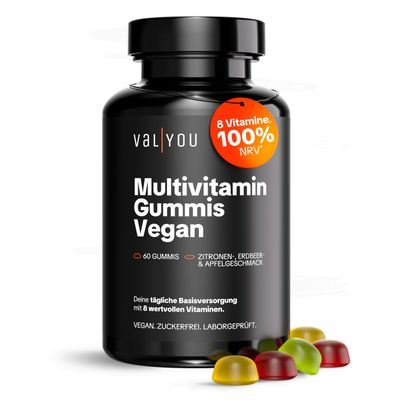 VALYOU Vegan Multivitamin Gummies - 60 Count - 3 Flavors