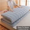 Foldable Mattress, Double Futon Sleeping Mat, Stitched and Non-Slip, Breathable, Portable view 4