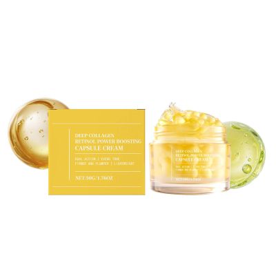 Deep Collagen Retinol Power Boosting Capsule Cream, Facial Retinol Cream, Long-Lasting Moisture, Firming Anti-Aging Moisturizer, Even Skin Tone (1 Pc, 50 g)