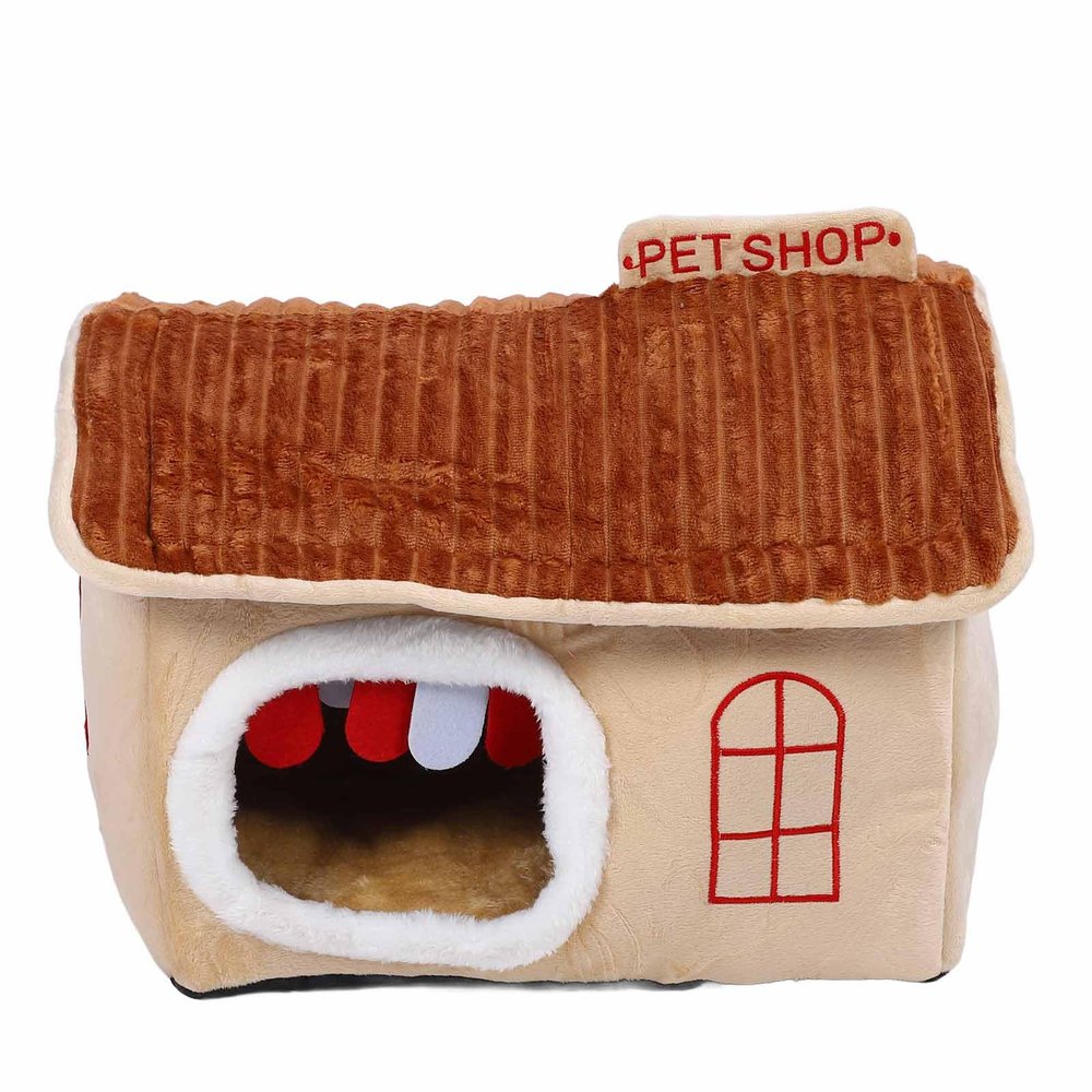 WAHEWUD Indoor Dog House and Warm Cat House, Removable Washable Pet Bed for Small Pets (L)