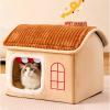WAHEWUD Indoor Dog House and Warm Cat House, Removable Washable Pet Bed for Small Pets (L) view 3