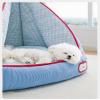 Winter-Warm 2-in-1 Plush Cat Cave Bed, Blue, M view 2
