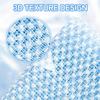 Extra-Long Japanese Exfoliating Towel, Blue Grid view 3
