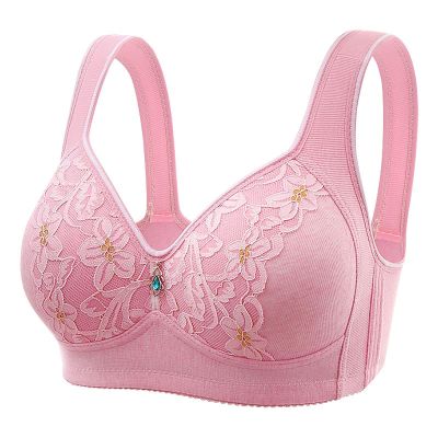 Uwdiohq Sexy Women's Seamless Bra, Wire-Free Push-Up, Strapless, Deep Plunge, Backless (Pink, F)