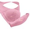Uwdiohq Sexy Women's Seamless Bra, Wire-Free Push-Up, Strapless, Deep Plunge, Backless (Pink, F) view 3