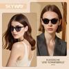 SKYWAY Retro Round Reading Sunglasses with UV400 Protection, Spring Hinges, Dark Brown Tortoiseshell, +3.5 view 2