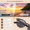 SKYWAY Retro Round Reading Sunglasses with UV400 Protection, Spring Hinges, Dark Brown Tortoiseshell, +3.5 view 4