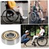 4-Piece Wheelchair Bearing Set for Small Front Wheels, Steel, Silver view 2