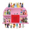 Magnetic Shelf for Tonie Figures, Wall Organizer for Toniebox, Pine Wood, Arch-Shaped, Large, Pink view 1