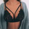 Generic Sexy Lace Bustier Bra Top, Hollow Cage-Up Style, Women's (Black, XL) view 4