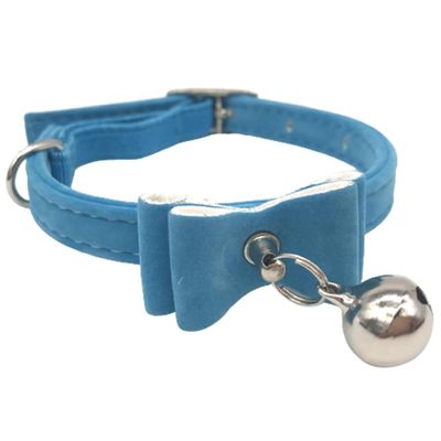 Dog and Cat Collar, Velvet, Bow Tie, Elastic