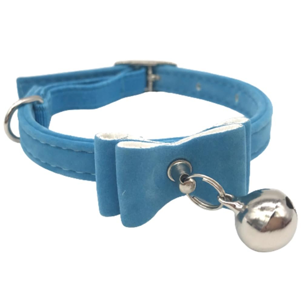 Dog and Cat Collar, Velvet, Bow Tie, Elastic