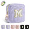 Personalized Period Pouch for Pads and Tampons, Zipper Organizer, Light Purple-M view 1