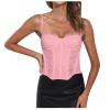 Women's Halloween Lace Corset Top with Adjustable Straps and Buckle view 1