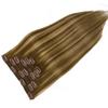 7-Piece Clip-In Hair Extension Set, Straight Remy Human Hair for Women, 120 g (T4-4-27, 24 in) view 1