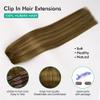 7-Piece Clip-In Hair Extension Set, Straight Remy Human Hair for Women, 120 g (T4-4-27, 24 in) view 3