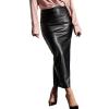 Women's PU Patent Leather High-Waist Stretch Pencil Maxi Skirt view 1