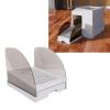 CFTGIW Elevated Cat Litter Box Ramp with Drawer Deflectors, Gray view 3