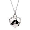 YPREWY Pet Urn Necklace for Dogs and Cats, Stainless Steel Heart Memorial Pendant view 1