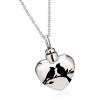 YPREWY Pet Urn Necklace for Dogs and Cats, Stainless Steel Heart Memorial Pendant view 3