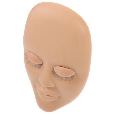 PVC Eyelash Extension Mannequin Training Head, Khaki