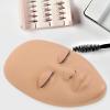 PVC Eyelash Extension Mannequin Training Head, Khaki view 3