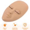 PVC Eyelash Extension Mannequin Training Head, Khaki view 4