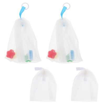 PE Facial Cleansing Nets, 4 Pieces, with Hanging...