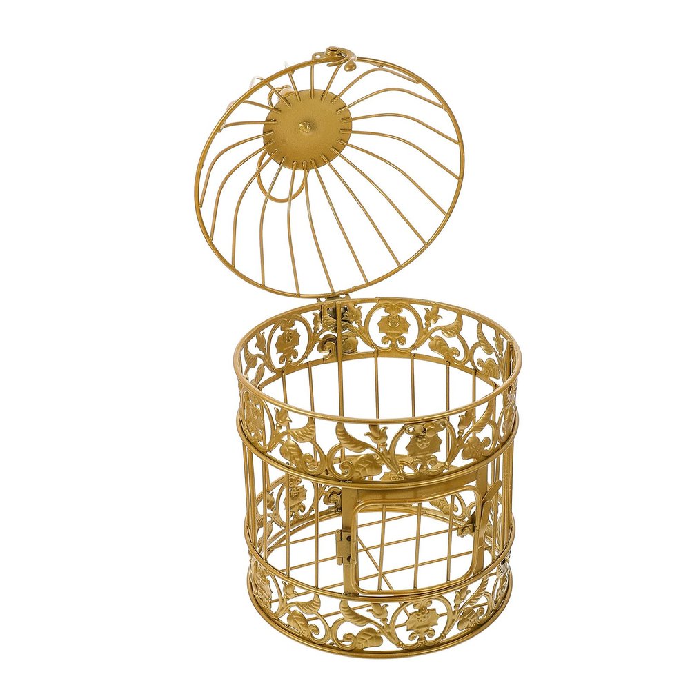 Uonlytech Gold Birdcage, European-Style Iron Garden and Wedding Decor