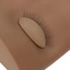 Cocoarm Eyelash Mannequin Head, Soft PVC Silicone with Replaceable Eyes, 3D Design for Eyelash Training and Makeup Practice (Coffee Color) view 3