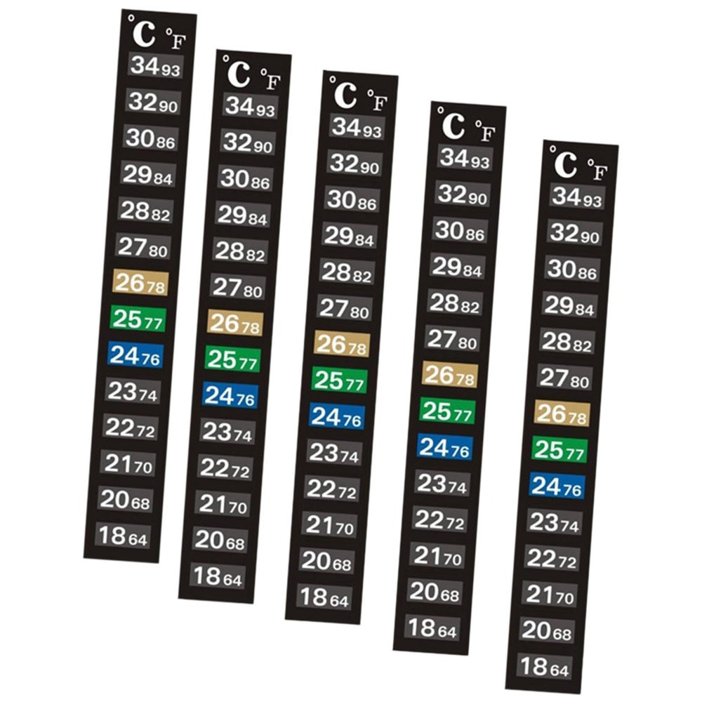 Aymzbd 5-Pack Aquarium Thermometer Strips
