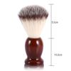 Taidda Shaving Brush with Nylon Bristles and Wooden Handle view 3