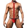 Hanraz Men's BDSM Sissy Lingerie – Transparent Bodystocking with Garter Belt & Harness view 1