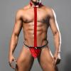 Hanraz Men's BDSM Sissy Lingerie – Transparent Bodystocking with Garter Belt & Harness view 3