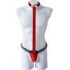 Hanraz Men's BDSM Sissy Lingerie – Transparent Bodystocking with Garter Belt & Harness view 4