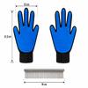 iberroad 2 Pet Hair Removal Gloves with Stainless Steel Comb Grooming Set for Dogs and Cats view 2