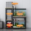 Aquarium Stand and Reptile Tank Shelf with Storage, Reinforced Steel Frame, Black, 90 x 35 cm view 3